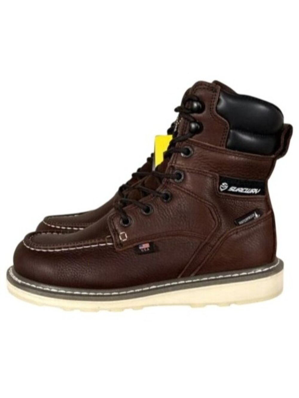 SUREWAY Heavy Duty Soft Toe Full Grain Leather Work Boots Red Wine Size 12 NEW